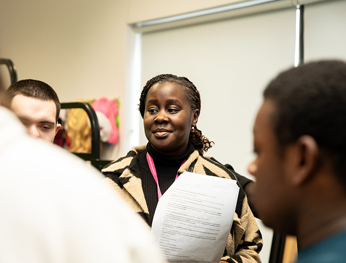 Students learning in the Nido Volans centre